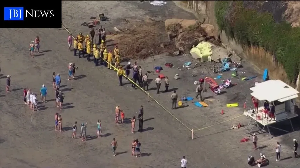 Sea Bluff collapse in California beach